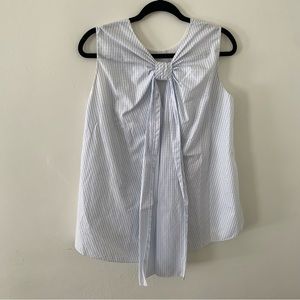 Adam Lippes Bow Back Stripe Blouse